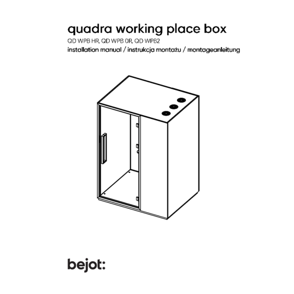 quadra workplace box - installation manual